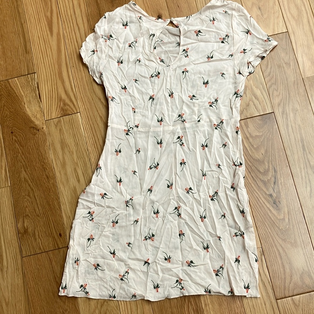 Free People Cream floral Sleeve Mini Dress - Picture 4 of 4